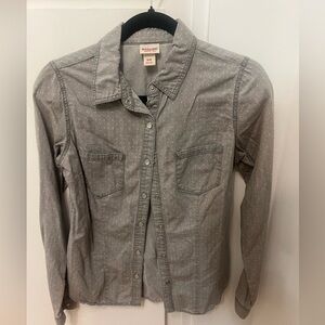 Mossimo Supply Co. Gray Button Down Shirt